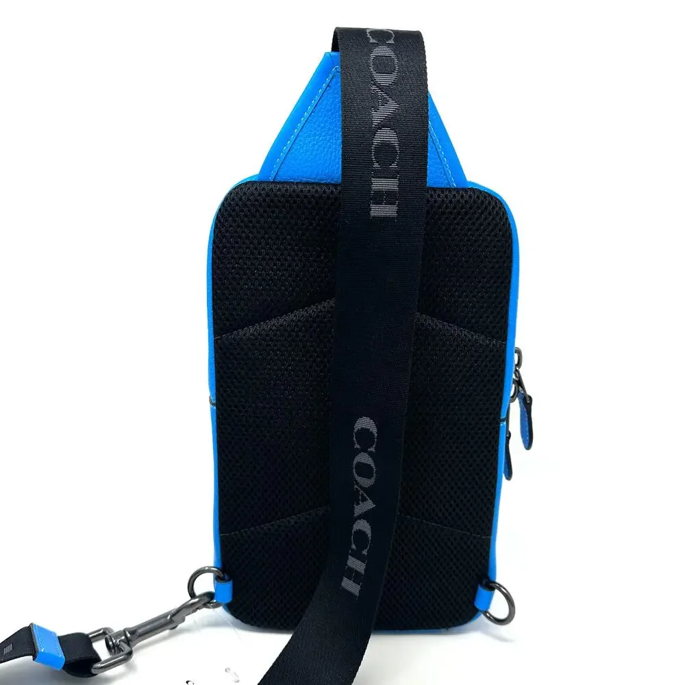 Coach Sullivan Pack in Electric Blue Leather CL953